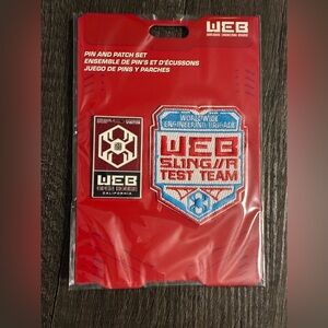 Disneys California Adventure Marvel Spider-Man Pin and Patch set.